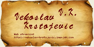 Vekoslav Krstojević vizit kartica